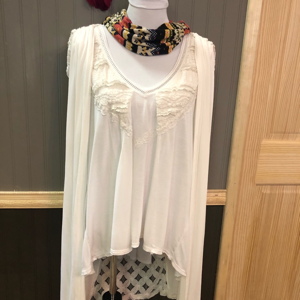 💐POL Long Duster. Cream/Off white color. Detail!